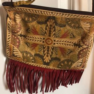 Crossbody leather purse